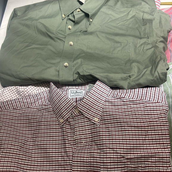 Lot of men's shirts button up mix Large Regular LL Bean B10 - Picture 3 of 15